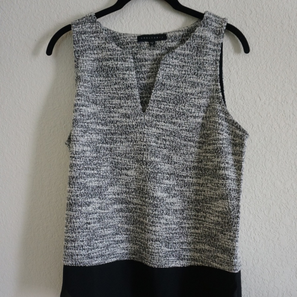 Sanctuary Marled Grey Sleeveless Top